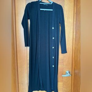 Zara women’s long black cardigan size M - NWOT